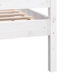 vidaXL Cadre de lit sans matelas blanc bois massif 90x200 cm