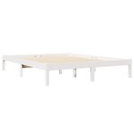 vidaXL Lit bibliothèque sans matelas blanc 140x190 cm bois pin massif