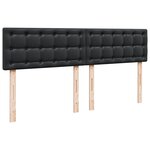 vidaXL Sommier à lattes de lit avec matelas Noir 200x200 cm Similicuir