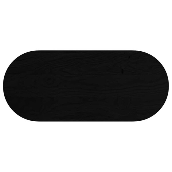 vidaXL Dessus de table marron foncé 140x60x4cm bois chêne massif ovale