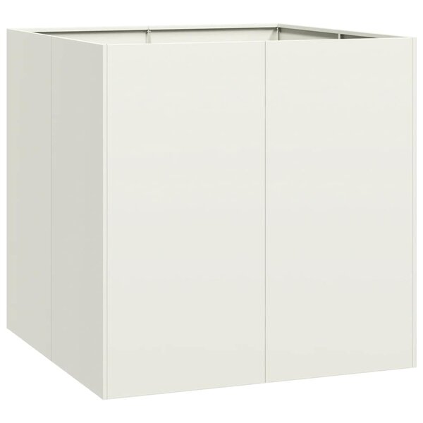 vidaXL Jardinière blanc 80x80x80 cm acier