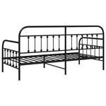 Cadre de lit transformable vidaXL Noir 90x190 cm en acier