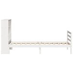 vidaXL Lit bibliothèque sans matelas blanc 90x200cm bois de pin massif