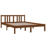 vidaXL Cadre de lit sans matelas marron miel bois massif 140x190 cm