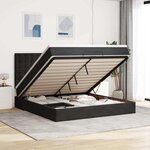 VidaXL Cadre de lit ottoman avec matelas noir 160x200 cm velours