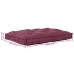 vidaXL Coussin de canapé Marron 120 x 80 x 12 cm tissu