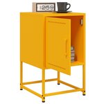 vidaXL Tables de chevet 2 Pièces jaune moutarde 36x39x60 5 cm acier