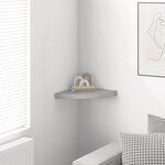 vidaXL Étagère d'angle murale Gris béton 35x35x3 8 cm MDF