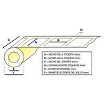 Étiquette vélin transfert thermique mandrin 76 mm 80x40 mm (lot de 3500)