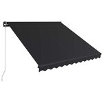vidaXL Auvent manuel rétractable avec LED 350x250 cm Anthracite
