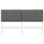 vidaXL Tête de lit capitonnée Blanc et gris clair 160 cm Pin massif