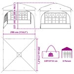 vidaXL Tente de fête pop-up 290 x 290 x 245 cm Orange