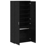 vidaXL Haut de Mobilier Chêne noir 80 x 39 x 178 cm Bois d'ingénierie