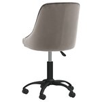 vidaXL Chaise pivotante de salle à manger Gris clair Velours