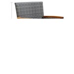 vidaXL Ensemble à manger de jardin coussins 5Pièces Résine tressée Gris