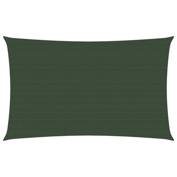 vidaXL Voile d'ombrage 160 g/m² Vert foncé 3x6 m PEHD