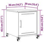 vidaXL Table de chevet rose 36x38 5x43 5 cm acier