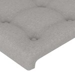 vidaXL Tête de lit avec oreilles Gris clair 147x16x118/128 cm Tissu