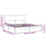 vidaXL Cadre de lit sans matelas 200x200 cm bois massif de pin