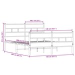 vidaXL Cadre de lit en métal sans matelas chêne sonoma 140x200 cm