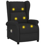 vidaXL Fauteuil de massage électrique à oreilles noir tissu