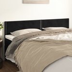 vidaXL Têtes de lit 2 Pièces Noir 80x5x78/88 cm Velours