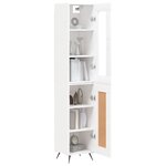 vidaXL Buffet haut Blanc 34 5x34x180 cm Bois d'ingénierie