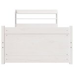vidaXL Cadre de lit avec tête de lit sans matelas blanc 90x190 cm
