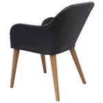 vidaXL Ensemble à manger de jardin 9 Pièces Résine tressée Noir