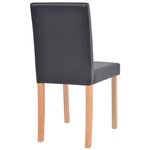 vidaXL Table et chaises 7 Pièces Cuir synthétique Chêne Noir