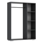 Armoire avec 4 compartiments de stockage 123 x 90 x 30 cm anthracite 03_0006358