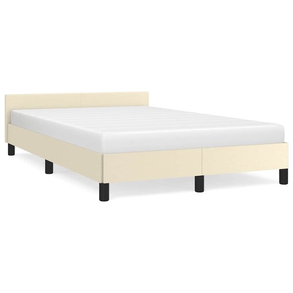 vidaXL Cadre de lit sans matelas crème 120x190 cm similicuir