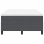 vidaXL Lit à ressorts Gris foncé et blanc 120 x 200 cm