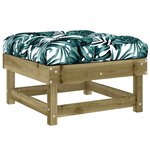 vidaXL Salon de jardin 5 Pièces avec coussins bois de pin imprégné