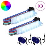 vidaXL Bande LED 2 Pièces Noir et Multicolore 1745 mm Cuivre et plastique