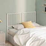 vidaXL Tête de lit métal blanc 140 cm