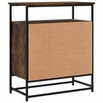 vidaXL Buffet chêne fumé 69x35x80 cm bois d'ingénierie