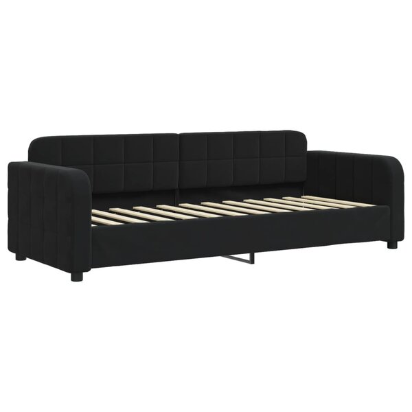 vidaXL Lit de repos noir 80x200 cm velours
