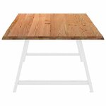 vidaXL Table à manger et bord naturel bois massif chêne rectangulaire