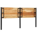 vidaXL Tête de lit 200 cm bois massif d'acacia et fer
