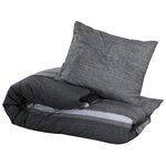 vidaXL Ensemble de housse de couette gris foncé 155x220 cm Coton