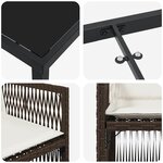 vidaXL Ensemble de salle à manger pour jardin 9 Pièces Marron Poly rotin
