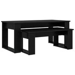 vidaXL Ensemble de tables basses 2 Pièces Chêne noir Bois d'ingénierie