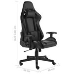 Vidaxl chaise de jeu pivotante noir pvc