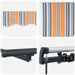 vidaXL Auvent Rétractable Jaune et orange et blanc