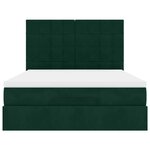 vidaXL Cadre de lit ottoman avec matelas vert foncé 140x190 cm velours