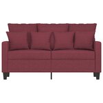 vidaXL Canapé à 2 places Rouge bordeaux 120 cm Tissu