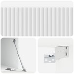 vidaXL Meuble TV mural Montage mural Blanc brillant 59 5 x 41 x 30 cm