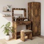 vidaXL Table de Toilette Chêne fumé 75 5 x 41 x 135 cm