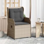 vidaXL Banc de jardin 2 Pièces Gris clair polyrotin